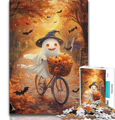 Puzzle für Erwachsene, 1000 Puzzles, Halloween-Seele, Lernspielzeug, Familienspiele, geeignet als Schreibtischdekoration, 38x52cm von FLKFDOZ