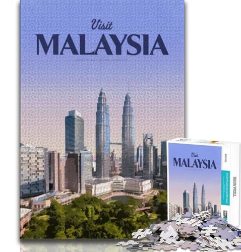 Puzzle für Erwachsene, 1000 Teile, „Besuchen Sie Malaysia“, Familien-Herausforderungsspielzeug, stärkt die Liebe zwischen Paaren, für Kinder ab 14 Jahren, 38x26cm Puzzle für Erwachsene, 1000 Teile, „Besuchen Sie Malaysia“, Familien-Herausforderungsspielzeug, stärkt die Liebe zwischen Paaren, für Kinder ab 14 Jahren, 38x26cm von FLKFDOZ