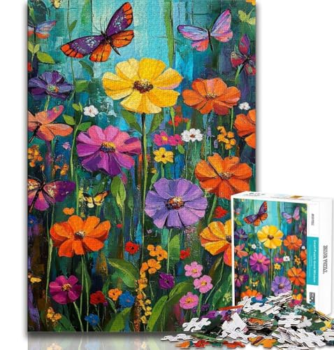 Puzzle für Erwachsene, 1000 Teile, Blumenölgemälde, für Lernspiele, Herausforderungsspielzeug, für die Heimdekoration, für Kinder ab 14 Jahren, 38x26cm von FLKFDOZ