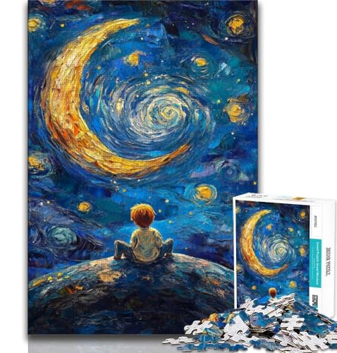Puzzle für Erwachsene, 1000 Teile, Der kleine Prinz des Nachthimmels, anspruchsvoll, Aber unterhaltsam und humorvoll, für die Heimdekoration, für Kinder ab 14 Jahren, 38x26cm Puzzle für Erwachsene, 1000 Teile, Der kleine Prinz des Nachthimmels, anspruchsvoll, Aber unterhaltsam und humorvoll, für die Heimdekoration, für Kinder ab 14 Jahren, 38x26cm von FLKFDOZ