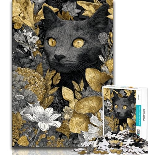 Puzzle für Erwachsene, 1000 Teile, Katzenkunst, für Lernspiele, Herausforderungsspielzeug, für die Heimdekoration, für Kinder ab 14 Jahren, 38x26cm von FLKFDOZ