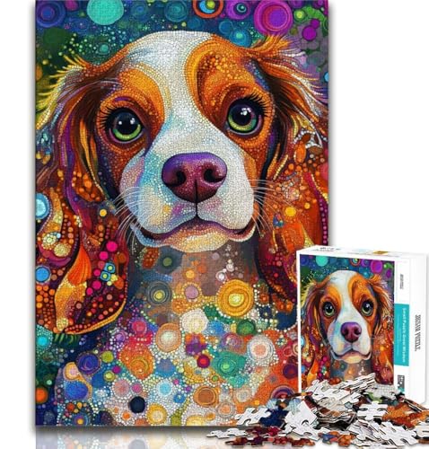 Puzzle für Erwachsene, 1000 Teile, Kunsthund, für Lernspiele, Herausforderungsspielzeug, für die Heimdekoration, für Kinder ab 14 Jahren, 38x26cm von FLKFDOZ