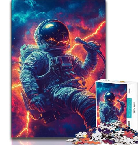 Puzzle für Erwachsene, 1000 Teile, schwierig, Musik-Astronaut, anspruchsvolles Spiel und Familienspiel mit passendem Poster und Quizblatt, 38x52cm Puzzle für Erwachsene, 1000 Teile, schwierig, Musik-Astronaut, anspruchsvolles Spiel und Familienspiel mit passendem Poster und Quizblatt, 38x52cm von FLKFDOZ