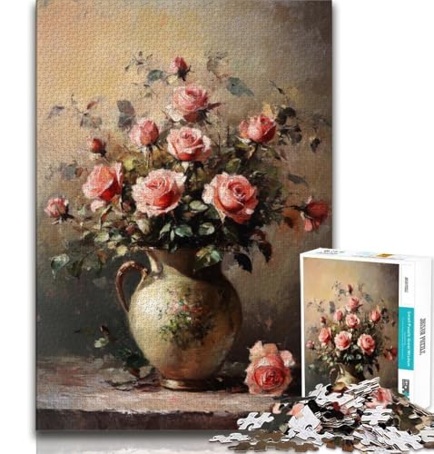 Puzzle für Erwachsene, 1000 Teile, schwierige Blumen in Einer Vase, Stressabbau, schwierige Herausforderung mit passendem Poster und Quizblatt, 38x52cm Puzzle für Erwachsene, 1000 Teile, schwierige Blumen in Einer Vase, Stressabbau, schwierige Herausforderung mit passendem Poster und Quizblatt, 38x52cm von FLKFDOZ
