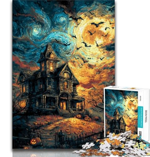 Puzzle für Erwachsene, 1000 Teile, schwierige Halloween-Skelettlandschaft, anspruchsvolles Spiel und Familienspiel mit passendem Poster und Quizblatt, 38x52cm Puzzle für Erwachsene, 1000 Teile, schwierige Halloween-Skelettlandschaft, anspruchsvolles Spiel und Familienspiel mit passendem Poster und Quizblatt, 38x52cm von FLKFDOZ