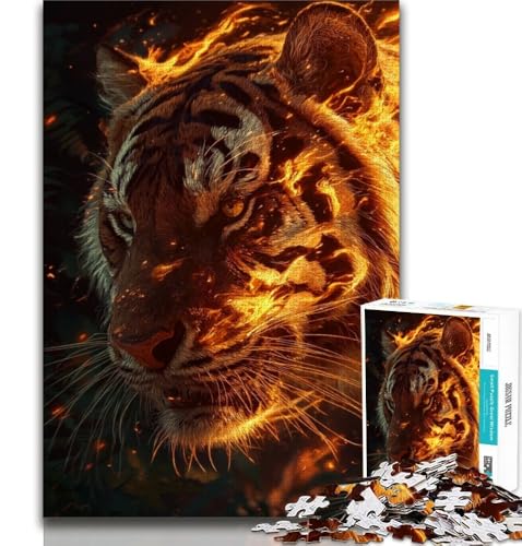Puzzle für Erwachsene, 1000 Teile, schwieriger Flammentiger, anspruchsvolles Spiel und Familienspiel mit passendem Poster und Quizblatt, 38x52cm Puzzle für Erwachsene, 1000 Teile, schwieriger Flammentiger, anspruchsvolles Spiel und Familienspiel mit passendem Poster und Quizblatt, 38x52cm von FLKFDOZ