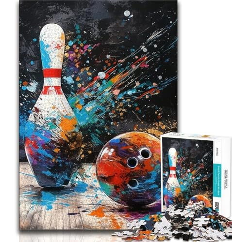 Puzzle für Erwachsene, 1000 Teile, schwieriges Bowlingkugel-Malen, anspruchsvolles Spiel und Familienspiel mit passendem Poster und Quizblatt, 38x52cm Puzzle für Erwachsene, 1000 Teile, schwieriges Bowlingkugel-Malen, anspruchsvolles Spiel und Familienspiel mit passendem Poster und Quizblatt, 38x52cm von FLKFDOZ