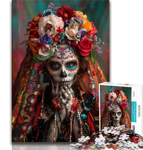 Puzzle für Erwachsene, 2000 Teile, Totenkopf im mexikanischen Stil, hilft dem Gehirn, süchtig machendes Spielzeug zu trainieren, um Geduld zu fördern, perfekte Dekoration, 70x100cm Puzzle für Erwachsene, 2000 Teile, Totenkopf im mexikanischen Stil, hilft dem Gehirn, süchtig machendes Spielzeug zu trainieren, um Geduld zu fördern, perfekte Dekoration, 70x100cm von FLKFDOZ