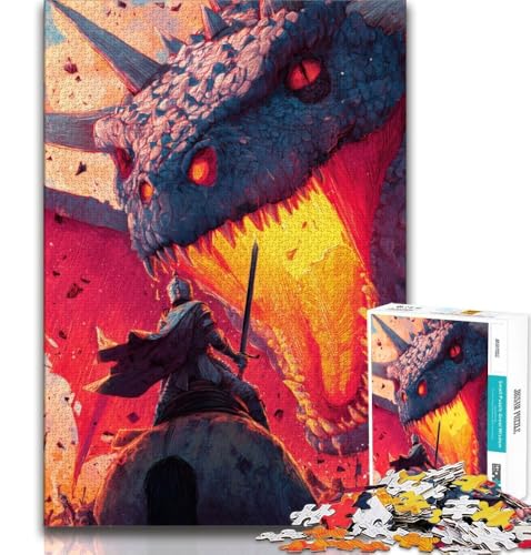 Puzzle für Erwachsene, Drachenritter, herausfordernd und knifflig, ganze Familie für Kinder ab 14 Jahren, 38x26cm Puzzle für Erwachsene, Drachenritter, herausfordernd und knifflig, ganze Familie für Kinder ab 14 Jahren, 38x26cm von FLKFDOZ