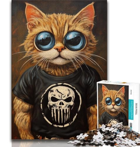 Puzzle für Erwachsene, dunkle Katze, herausfordernd und knifflig, ganze Familie für Kinder ab 14 Jahren, 38x26cm Puzzle für Erwachsene, dunkle Katze, herausfordernd und knifflig, ganze Familie für Kinder ab 14 Jahren, 38x26cm von FLKFDOZ