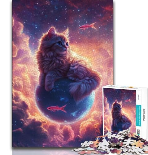 Puzzle für Erwachsene 1000 Katzen, Lernspielzeug, Lernspiel für Geburtstag, Weihnachten, für Kinder ab 14 Jahren, 38x26cm von FLKFDOZ