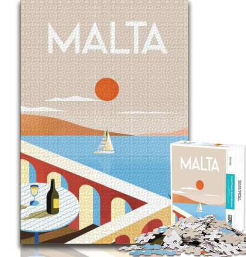 Puzzle für Erwachsene Malta, herausfordernd und knifflig, ganze Familie für Kinder ab 14 Jahren, 38x26cm Puzzle für Erwachsene Malta, herausfordernd und knifflig, ganze Familie für Kinder ab 14 Jahren, 38x26cm von FLKFDOZ