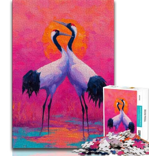 Puzzle für Erwachsene mit Zwei Kranichen, 1000 Teile, schwierig, Lernspielzeug, Familienspiele, Geschenke für Freunde und Familie, 50x75cm Puzzle für Erwachsene mit Zwei Kranichen, 1000 Teile, schwierig, Lernspielzeug, Familienspiele, Geschenke für Freunde und Familie, 50x75cm von FLKFDOZ