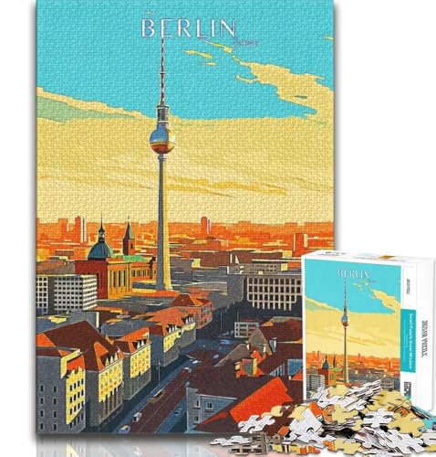 Puzzle für Erwachsene und Jugendliche, 1000 Teile, Berlin-Reisen, Spielzeug, Denkspiel, ganze Familie, geeignet für Kinder ab 14 Jahren, 38x26cm Puzzle für Erwachsene und Jugendliche, 1000 Teile, Berlin-Reisen, Spielzeug, Denkspiel, ganze Familie, geeignet für Kinder ab 14 Jahren, 38x26cm von FLKFDOZ