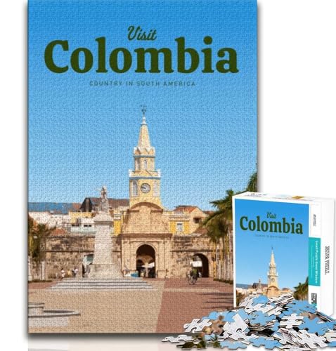 Puzzle für Erwachsene und Jugendliche, 1000 Teile, Besuchen Sie Kolumbien, Spielzeug, Denkspiel, ganze Familie, geeignet für Kinder ab 14 Jahren, 38x26cm Puzzle für Erwachsene und Jugendliche, 1000 Teile, Besuchen Sie Kolumbien, Spielzeug, Denkspiel, ganze Familie, geeignet für Kinder ab 14 Jahren, 38x26cm von FLKFDOZ
