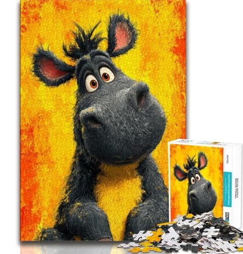 Puzzle für Erwachsene und Jugendliche, 1000 Teile, Cartoon-Esel, Spielzeug, intellektuelles Spiel, ganze Familie, geeignet für Kinder ab 14 Jahren, 38x26cm Puzzle für Erwachsene und Jugendliche, 1000 Teile, Cartoon-Esel, Spielzeug, intellektuelles Spiel, ganze Familie, geeignet für Kinder ab 14 Jahren, 38x26cm von FLKFDOZ