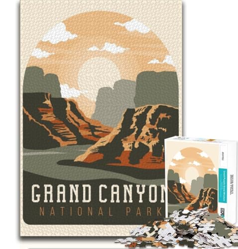Puzzle für Erwachsene und Jugendliche, 1000 Teile, Grand Canyon Nationalpark, Spielzeug, Denkspiel, ganze Familie, geeignet für Kinder ab 14 Jahren, 38x26cm Puzzle für Erwachsene und Jugendliche, 1000 Teile, Grand Canyon Nationalpark, Spielzeug, Denkspiel, ganze Familie, geeignet für Kinder ab 14 Jahren, 38x26cm von FLKFDOZ