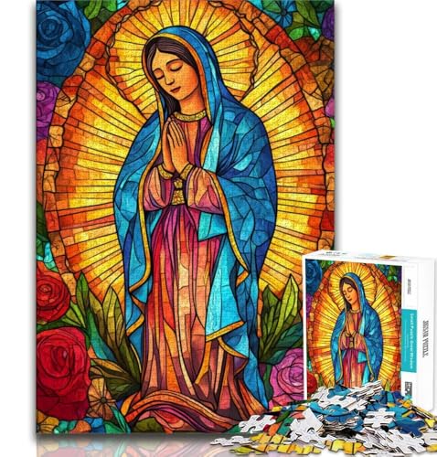 Puzzle für Erwachsene und Jugendliche, Jungfrau Maria, anspruchsvolles Spiel und Lernspiel für die ganze Familie zum Geburtstag, Weihnachten, 70x100cm von FLKFDOZ