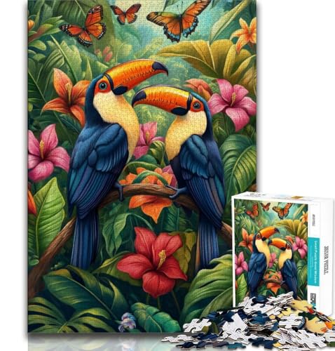 Puzzle für Erwachsene und Teenager, Dschungelpapagei, tolles Geschenk, ganze Familie, ab 14 Jahren, 38x26cm Puzzle für Erwachsene und Teenager, Dschungelpapagei, tolles Geschenk, ganze Familie, ab 14 Jahren, 38x26cm von FLKFDOZ