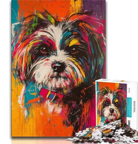 Puzzle für Erwachsene und Teenager, Havaneser-Hund, Lernspiel, Herausforderung, Spielzeug, Geburtstagsgeschenk, Geschenke, Wandkunst, 70x100cm Puzzle für Erwachsene und Teenager, Havaneser-Hund, Lernspiel, Herausforderung, Spielzeug, Geburtstagsgeschenk, Geschenke, Wandkunst, 70x100cm von FLKFDOZ