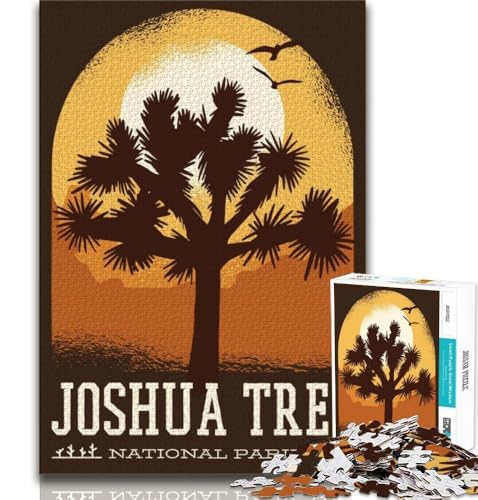 Puzzle für Erwachsene und Teenager, Joshua Tree, Lernspiel, Herausforderungsspielzeug, für die Heimdekoration ab 14 Jahren, 38x26cm von FLKFDOZ