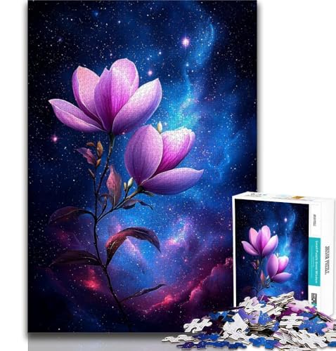 Puzzle für Erwachsene und Teenager, Pfirsichblüte, Lernspiel, Herausforderungsspielzeug, für die Heimdekoration ab 14 Jahren, 38x26cm von FLKFDOZ