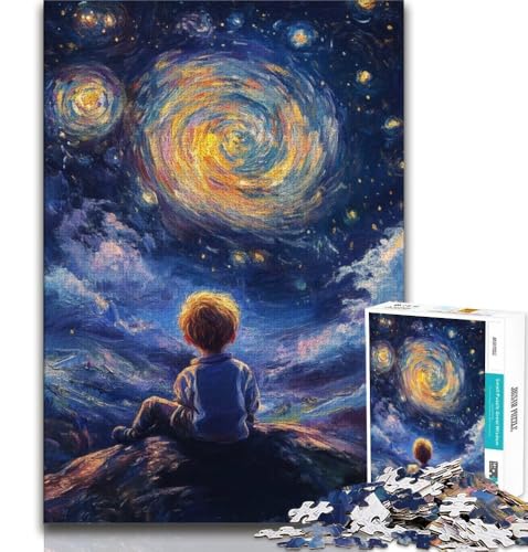 Puzzle für Erwachsene und Teenager, Puzzle „Der kleine Prinz des Nachthimmels“, Lernspiel, Herausforderung, Spielzeug, Geburtstagsgeschenk, Geschenke, Wandkunst, 38x26cm Puzzle für Erwachsene und Teenager, Puzzle „Der kleine Prinz des Nachthimmels“, Lernspiel, Herausforderung, Spielzeug, Geburtstagsgeschenk, Geschenke, Wandkunst, 38x26cm von FLKFDOZ