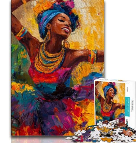 Puzzle für Teenager, 1000 Puzzles, afrikanische Frau, Spielzeug, Lernspiele, Stressabbau, einzigartige Geburtstags- und Geschenkideen, 38x52cm Puzzle für Teenager, 1000 Puzzles, afrikanische Frau, Spielzeug, Lernspiele, Stressabbau, einzigartige Geburtstags- und Geschenkideen, 38x52cm von FLKFDOZ
