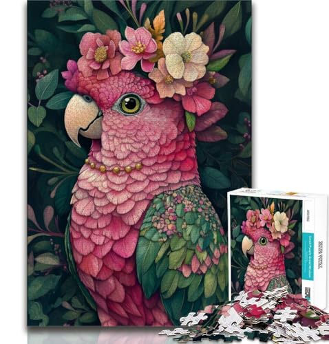 Puzzle für Teenager, 1000 Puzzles, rosa Papagei, für Lernspiele, Herausforderungsspielzeug, Wunschliste mit Weihnachtsmann für Kinder ab 14 Jahren, 38x26cm Puzzle für Teenager, 1000 Puzzles, rosa Papagei, für Lernspiele, Herausforderungsspielzeug, Wunschliste mit Weihnachtsmann für Kinder ab 14 Jahren, 38x26cm von FLKFDOZ