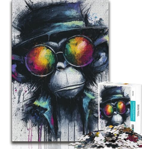 Puzzle für Teenager, 1000 Teile, AFFE, Spielzeug, Lernspiele, Stressabbau, tolle Geschenke und Spielzeuge, 38x52cm Puzzle für Teenager, 1000 Teile, AFFE, Spielzeug, Lernspiele, Stressabbau, tolle Geschenke und Spielzeuge, 38x52cm von FLKFDOZ
