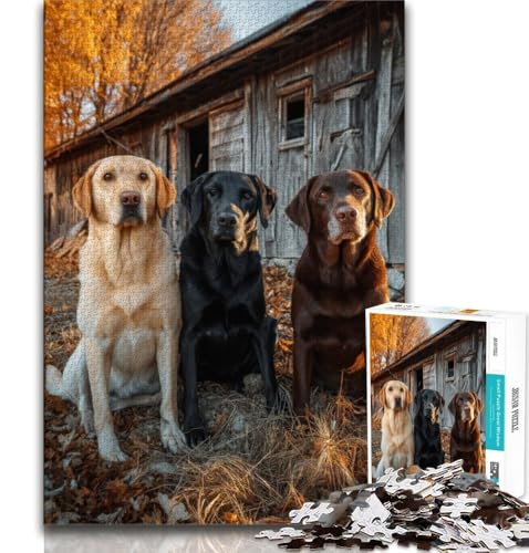 Puzzle für Teenager, 1000 Teile, Bauernhof-Labrador, Spielzeug, Lernspiele, Stressabbau, tolle Geschenke und Spielzeuge, 38x52cm Puzzle für Teenager, 1000 Teile, Bauernhof-Labrador, Spielzeug, Lernspiele, Stressabbau, tolle Geschenke und Spielzeuge, 38x52cm von FLKFDOZ