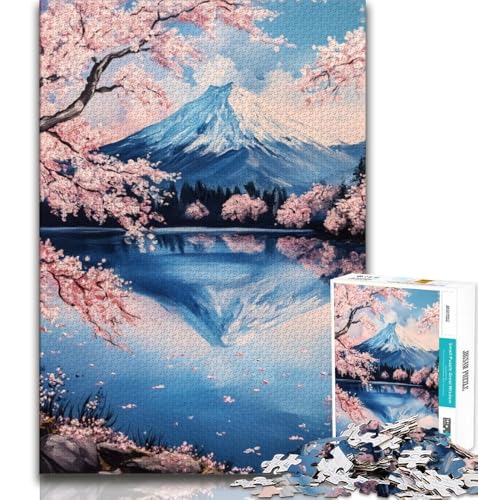 Puzzle für Teenager, 1000 Teile, Berg Fuji, Japan, Lernspiele, Heimdekoration, Geburtstagsgeschenk, Geschenke, Wandkunst, 38x52cm von FLKFDOZ