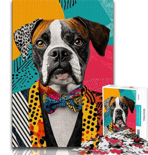 Puzzle für Teenager, 1000 Teile, Boxerhund, Spielzeug, Lernspiele, Stressabbau, tolle Geschenke und Spielzeuge, 38x52cm Puzzle für Teenager, 1000 Teile, Boxerhund, Spielzeug, Lernspiele, Stressabbau, tolle Geschenke und Spielzeuge, 38x52cm von FLKFDOZ