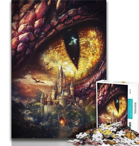 Puzzle für Teenager, 1000 Teile, Drachenaugenschloss, Denkspiel, Spielzeug, jedes Teil ist einzigartig – anspruchsvolles Familienspiel, geeignet für Kinder und Jugendliche ab 14 Jahren, 38x26cm Puzzle für Teenager, 1000 Teile, Drachenaugenschloss, Denkspiel, Spielzeug, jedes Teil ist einzigartig – anspruchsvolles Familienspiel, geeignet für Kinder und Jugendliche ab 14 Jahren, 38x26cm von FLKFDOZ