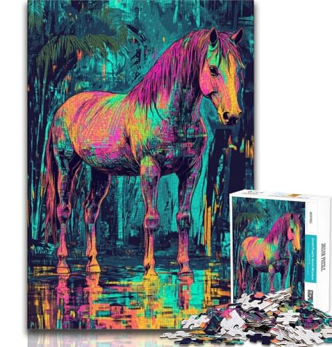 Puzzle für Teenager, 1000 Teile, Fantasiepferd, Lernspiele, Heimdekoration, Lernspiel für Geburtstag, Weihnachten, 38x26cm von FLKFDOZ