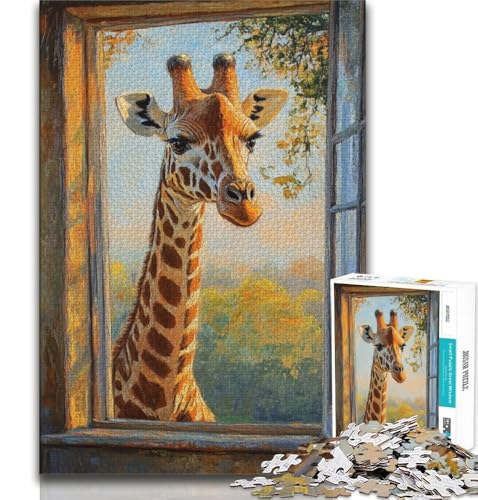 Puzzle für Teenager, 1000 Teile, Giraffe, Lernspiele, Heimdekoration, Lernspiel für Geburtstag, Weihnachten, 50x75cm Puzzle für Teenager, 1000 Teile, Giraffe, Lernspiele, Heimdekoration, Lernspiel für Geburtstag, Weihnachten, 50x75cm von FLKFDOZ