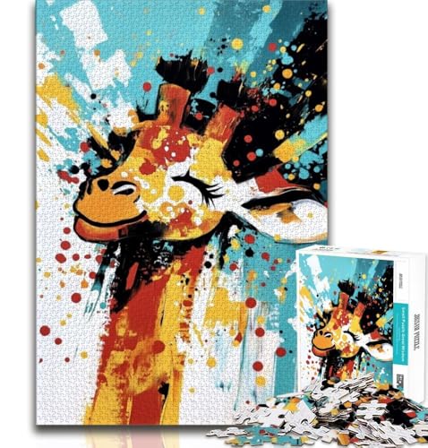 Puzzle für Teenager, 1000 Teile, Giraffen-Ölgemälde, Spielzeug, Lernspiele, Stressabbau, tolle Geschenke und Spielzeuge, 38x52cm Puzzle für Teenager, 1000 Teile, Giraffen-Ölgemälde, Spielzeug, Lernspiele, Stressabbau, tolle Geschenke und Spielzeuge, 38x52cm von FLKFDOZ