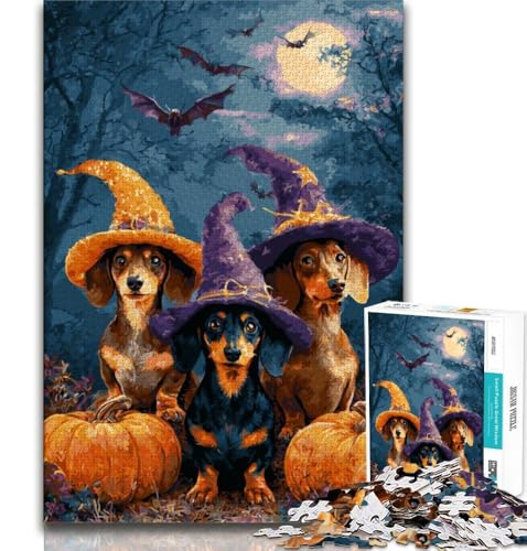 Puzzle für Teenager, 1000 Teile, Halloween-Tiere, Lernspiele, Heimdekoration, Geburtstagsgeschenk, Geschenke, Wandkunst, 38x52cm von FLKFDOZ