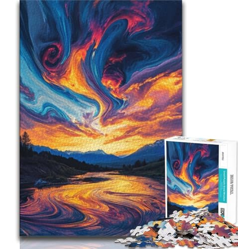 Puzzle für Teenager, 1000 Teile, Himmelslandschaft, für Lernspiele, Herausforderungen, Spielzeug, als Geschenk für die ganze Familie, 38x52cm Puzzle für Teenager, 1000 Teile, Himmelslandschaft, für Lernspiele, Herausforderungen, Spielzeug, als Geschenk für die ganze Familie, 38x52cm von FLKFDOZ