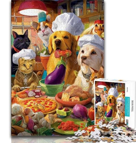 Puzzle für Teenager, 1000 Teile, Kochhund, Lernspiele, Heimdekoration, Lernspiel für Geburtstag, Weihnachten, 50x75cm Puzzle für Teenager, 1000 Teile, Kochhund, Lernspiele, Heimdekoration, Lernspiel für Geburtstag, Weihnachten, 50x75cm von FLKFDOZ