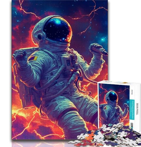 Puzzle für Teenager, 1000 Teile, Musik-Astronaut, Stressabbau, schwierige Herausforderung, einzigartige Heimdekoration und Geschenke, 38x52cm Puzzle für Teenager, 1000 Teile, Musik-Astronaut, Stressabbau, schwierige Herausforderung, einzigartige Heimdekoration und Geschenke, 38x52cm von FLKFDOZ