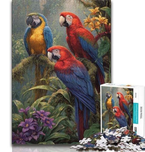 Puzzle für Teenager, 1000 Teile, Papageien und Hänflinge, für Lernspiele, Herausforderungen, Spielzeug, als Geschenk für die ganze Familie, 38x52cm Puzzle für Teenager, 1000 Teile, Papageien und Hänflinge, für Lernspiele, Herausforderungen, Spielzeug, als Geschenk für die ganze Familie, 38x52cm von FLKFDOZ