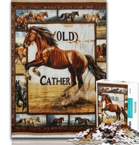 Puzzle für Teenager, 1000 Teile, Pferdecollage, Spielzeug, Lernspiele, Stressabbau, tolle Geschenke und Spielzeuge, 38x52cm Puzzle für Teenager, 1000 Teile, Pferdecollage, Spielzeug, Lernspiele, Stressabbau, tolle Geschenke und Spielzeuge, 38x52cm von FLKFDOZ
