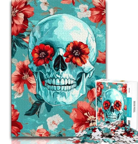 Puzzle für Teenager, 1000 Teile, Pflaumenblütenschädel, Spielzeug, Lernspiele, Stressabbau, tolle Geschenke und Spielzeuge, 38x52cm Puzzle für Teenager, 1000 Teile, Pflaumenblütenschädel, Spielzeug, Lernspiele, Stressabbau, tolle Geschenke und Spielzeuge, 38x52cm von FLKFDOZ