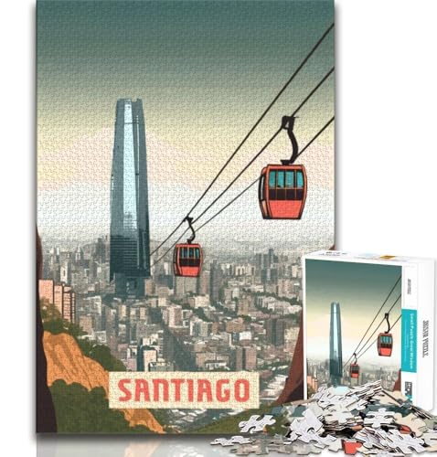 Puzzle für Teenager, 1000 Teile, Santiago, Denkspiel, Spielzeug, jedes Teil ist einzigartig – anspruchsvolles Familienspiel, geeignet für Kinder und Jugendliche ab 14 Jahren, 38x26cm Puzzle für Teenager, 1000 Teile, Santiago, Denkspiel, Spielzeug, jedes Teil ist einzigartig – anspruchsvolles Familienspiel, geeignet für Kinder und Jugendliche ab 14 Jahren, 38x26cm von FLKFDOZ