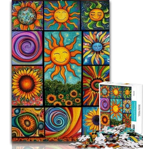 Puzzle für Teenager, 1000 Teile, Sonnencollage, Spielzeug, Lernspiele, Stressabbau, tolle Geschenke und Spielzeuge, 38x52cm Puzzle für Teenager, 1000 Teile, Sonnencollage, Spielzeug, Lernspiele, Stressabbau, tolle Geschenke und Spielzeuge, 38x52cm von FLKFDOZ
