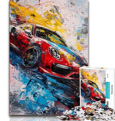 Puzzle für Teenager, 1000 Teile, Sportwagen-Graffiti, Lernspiele, Heimdekoration, Lernspiel für Geburtstag, Weihnachten, 50x75cm Puzzle für Teenager, 1000 Teile, Sportwagen-Graffiti, Lernspiele, Heimdekoration, Lernspiel für Geburtstag, Weihnachten, 50x75cm von FLKFDOZ