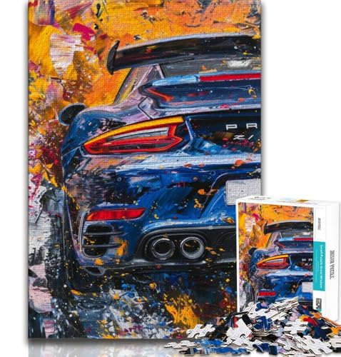 Puzzle für Teenager, 1000 Teile, Sportwagen-Ölgemälde, Lernspiele, Heimdekoration, Lernspiel für Geburtstag, Weihnachten, 50x75cm Puzzle für Teenager, 1000 Teile, Sportwagen-Ölgemälde, Lernspiele, Heimdekoration, Lernspiel für Geburtstag, Weihnachten, 50x75cm von FLKFDOZ