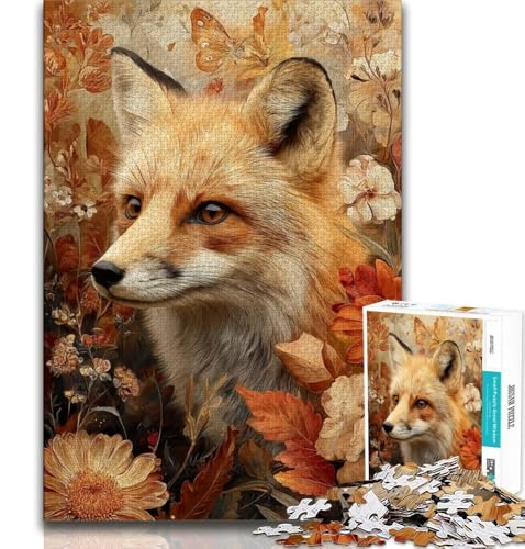 Puzzle für Teenager, 1000 Teile, Tierfuchs, Lernspiele, Heimdekoration, Lernspiel für Geburtstag, Weihnachten, 38x26cm von FLKFDOZ