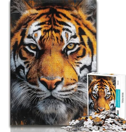 Puzzle für Teenager, 1000 Teile, Tigerporträt, Lernspiele, Heimdekoration, Lernspiel für Geburtstag, Weihnachten, 38x52cm Puzzle für Teenager, 1000 Teile, Tigerporträt, Lernspiele, Heimdekoration, Lernspiel für Geburtstag, Weihnachten, 38x52cm von FLKFDOZ